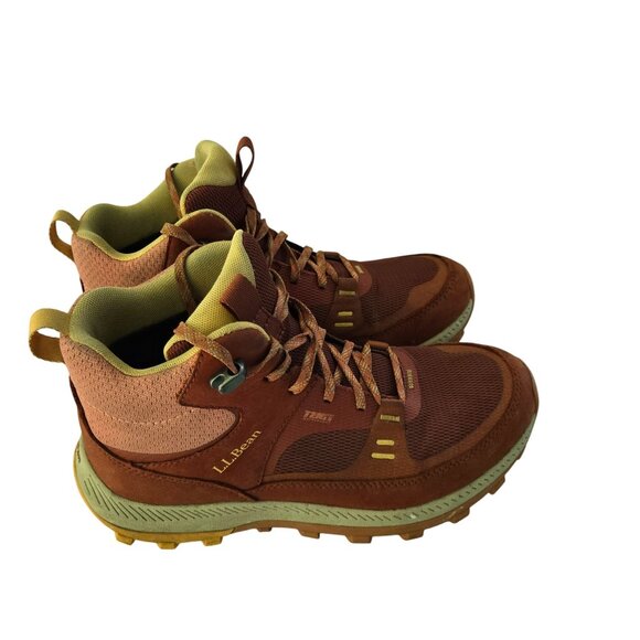 L.L.Bean Access Hiking Boots Adobe Red Waterproof Lace Up Size 9M - Picture 3 of 11